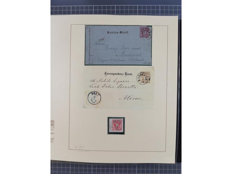 1870/1913 (ca.), umfangreiche aufgezogene Heimat-Sammlung “Herzogtum Steiermark (Styria)”, Bruck bis Windischgraz, mit über 1
