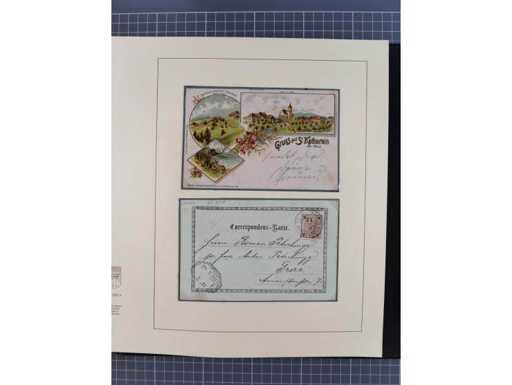 1870/1913 (ca.), umfangreiche aufgezogene Heimat-Sammlung “Herzogtum Steiermark (Styria)”, Bruck bis Windischgraz, mit über 1
