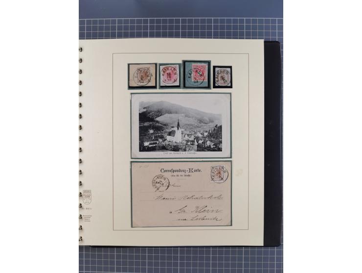 1870/1913 (ca.), umfangreiche aufgezogene Heimat-Sammlung “Herzogtum Steiermark (Styria)”, Bruck bis Windischgraz, mit über 1