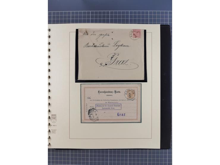 1870/1913 (ca.), umfangreiche aufgezogene Heimat-Sammlung “Herzogtum Steiermark (Styria)”, Bruck bis Windischgraz, mit über 1