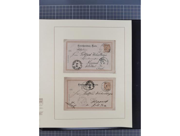1870/1913 (ca.), umfangreiche aufgezogene Heimat-Sammlung “Herzogtum Steiermark (Styria)”, Bruck bis Windischgraz, mit über 1