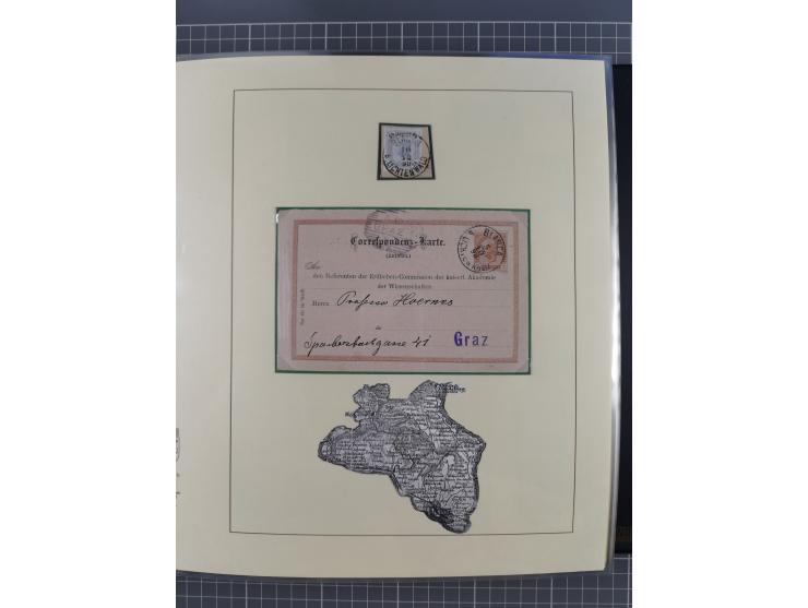 1870/1913 (ca.), umfangreiche aufgezogene Heimat-Sammlung “Herzogtum Steiermark (Styria)”, Bruck bis Windischgraz, mit über 1