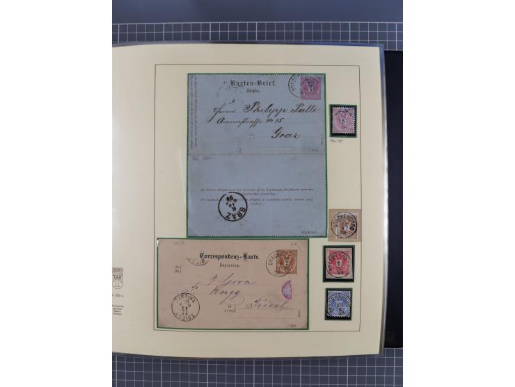 1870/1913 (ca.), umfangreiche aufgezogene Heimat-Sammlung “Herzogtum Steiermark (Styria)”, Bruck bis Windischgraz, mit über 1