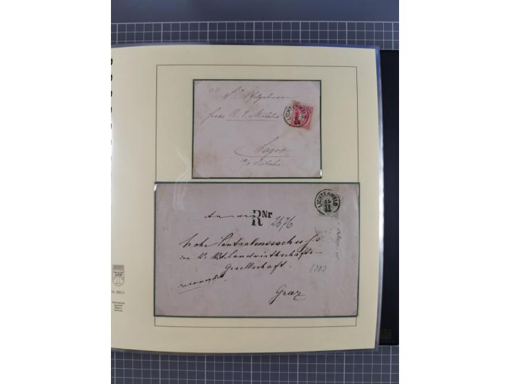 1870/1913 (ca.), umfangreiche aufgezogene Heimat-Sammlung “Herzogtum Steiermark (Styria)”, Bruck bis Windischgraz, mit über 1