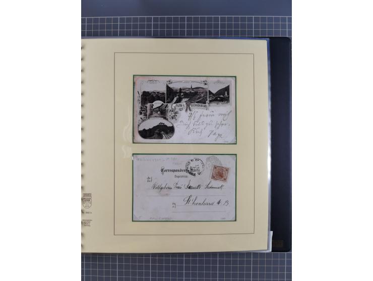 1870/1913 (ca.), umfangreiche aufgezogene Heimat-Sammlung “Herzogtum Steiermark (Styria)”, Bruck bis Windischgraz, mit über 1