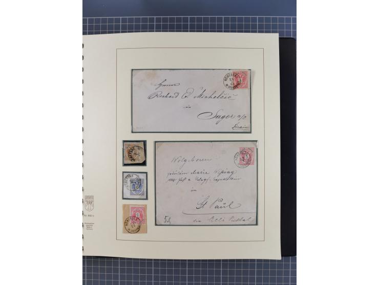 1870/1913 (ca.), umfangreiche aufgezogene Heimat-Sammlung “Herzogtum Steiermark (Styria)”, Bruck bis Windischgraz, mit über 1