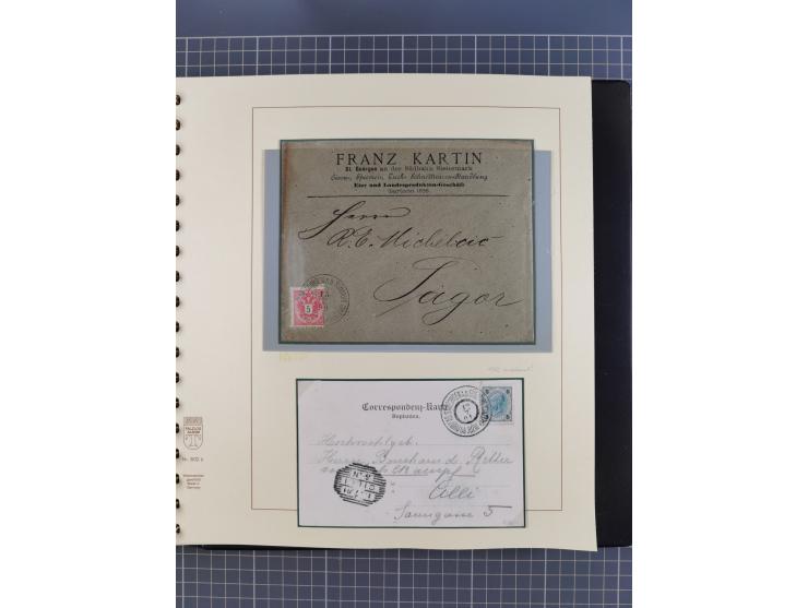1870/1913 (ca.), umfangreiche aufgezogene Heimat-Sammlung “Herzogtum Steiermark (Styria)”, Bruck bis Windischgraz, mit über 1