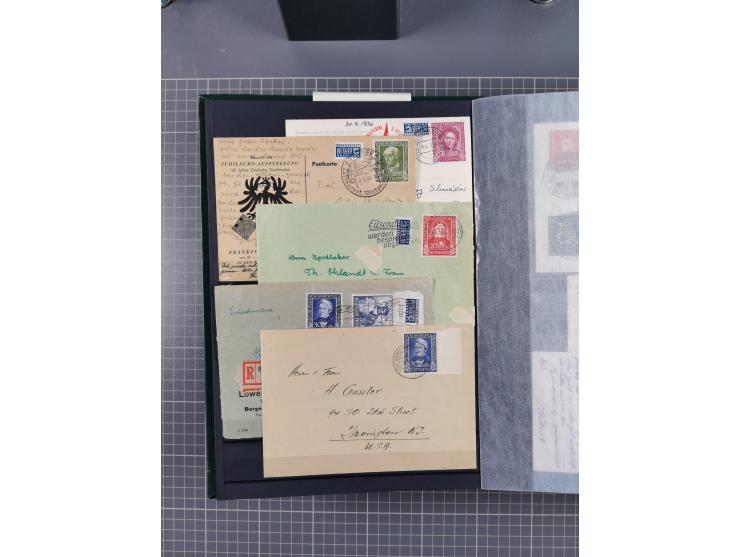 1949/2016, sehr umfangreiche Sammlung mit Einzel- und Mehrfachfrankaturen, Satzbriefen, Auslandspost, R-Briefen, Luftpost und