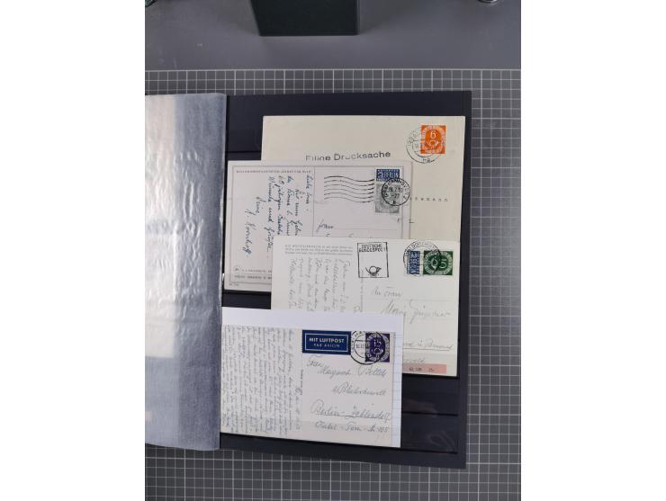 1949/2016, sehr umfangreiche Sammlung mit Einzel- und Mehrfachfrankaturen, Satzbriefen, Auslandspost, R-Briefen, Luftpost und
