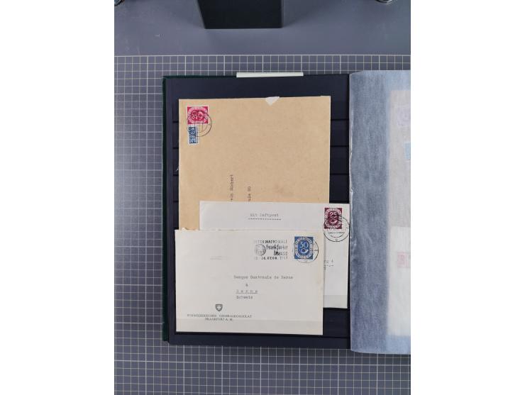 1949/2016, sehr umfangreiche Sammlung mit Einzel- und Mehrfachfrankaturen, Satzbriefen, Auslandspost, R-Briefen, Luftpost und