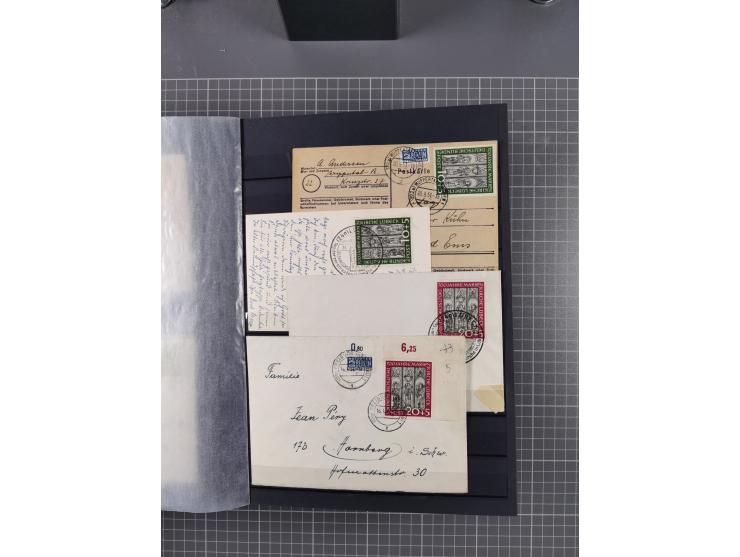 1949/2016, sehr umfangreiche Sammlung mit Einzel- und Mehrfachfrankaturen, Satzbriefen, Auslandspost, R-Briefen, Luftpost und