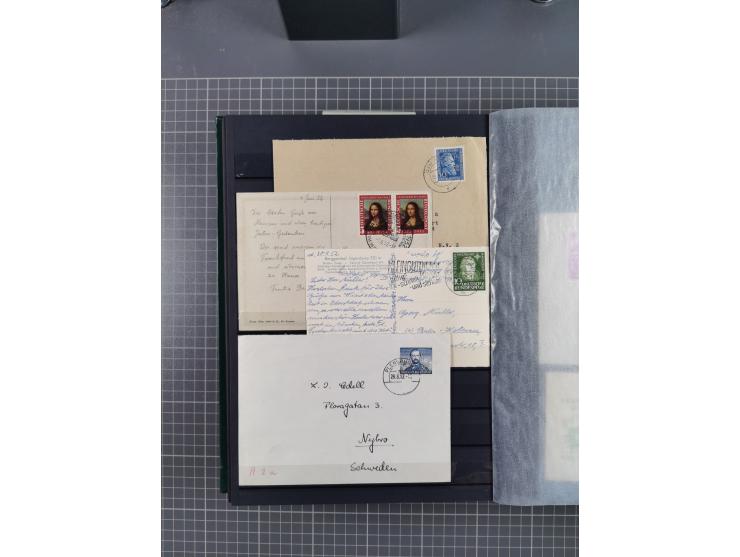 1949/2016, sehr umfangreiche Sammlung mit Einzel- und Mehrfachfrankaturen, Satzbriefen, Auslandspost, R-Briefen, Luftpost und