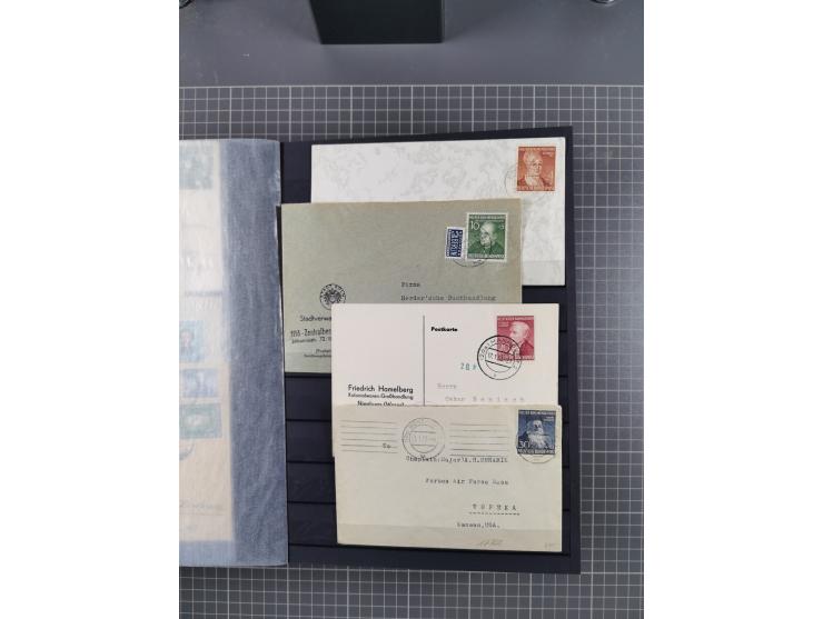 1949/2016, sehr umfangreiche Sammlung mit Einzel- und Mehrfachfrankaturen, Satzbriefen, Auslandspost, R-Briefen, Luftpost und
