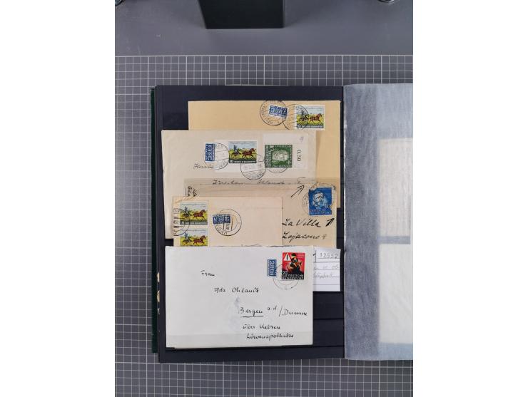 1949/2016, sehr umfangreiche Sammlung mit Einzel- und Mehrfachfrankaturen, Satzbriefen, Auslandspost, R-Briefen, Luftpost und