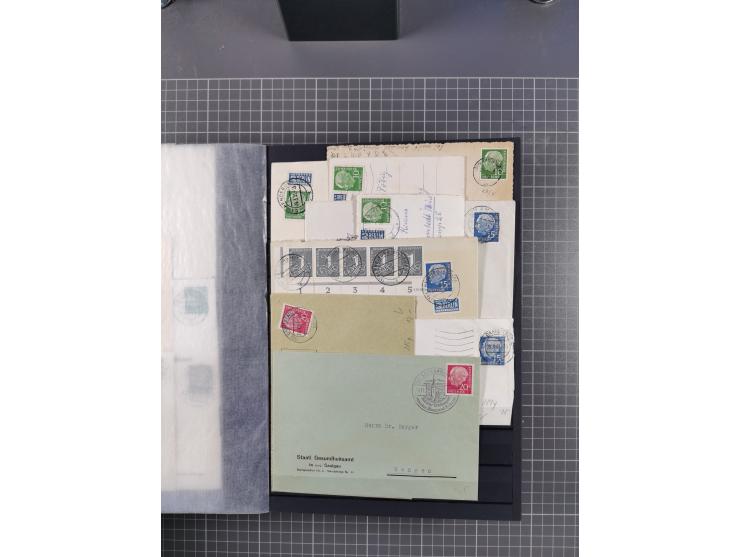 1949/2016, sehr umfangreiche Sammlung mit Einzel- und Mehrfachfrankaturen, Satzbriefen, Auslandspost, R-Briefen, Luftpost und