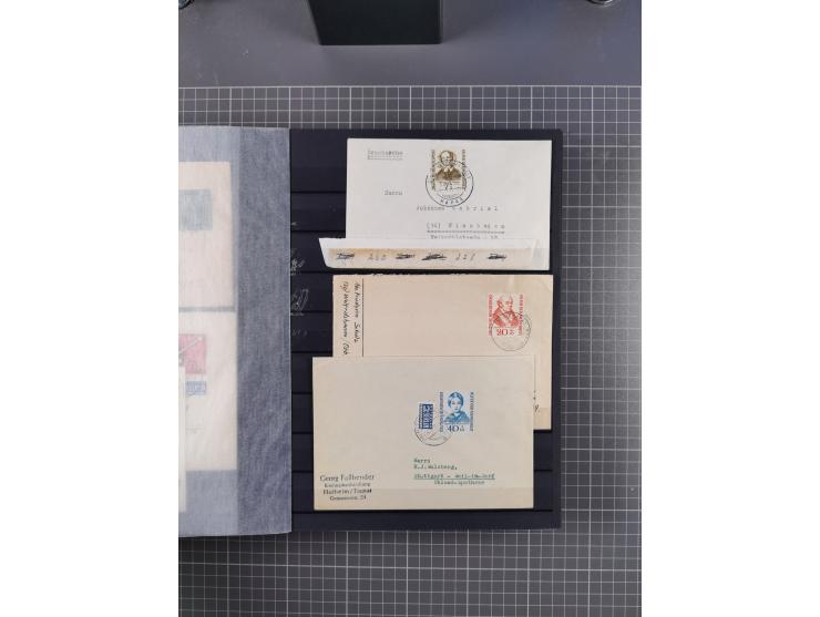 1949/2016, sehr umfangreiche Sammlung mit Einzel- und Mehrfachfrankaturen, Satzbriefen, Auslandspost, R-Briefen, Luftpost und