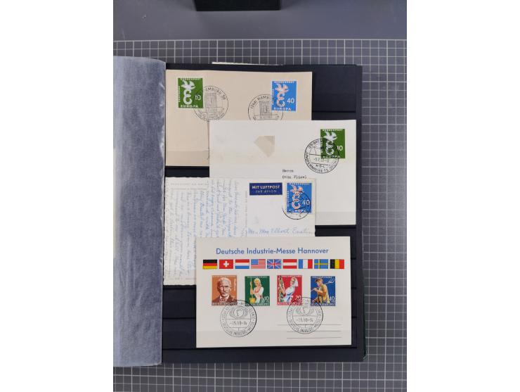 1949/2016, sehr umfangreiche Sammlung mit Einzel- und Mehrfachfrankaturen, Satzbriefen, Auslandspost, R-Briefen, Luftpost und