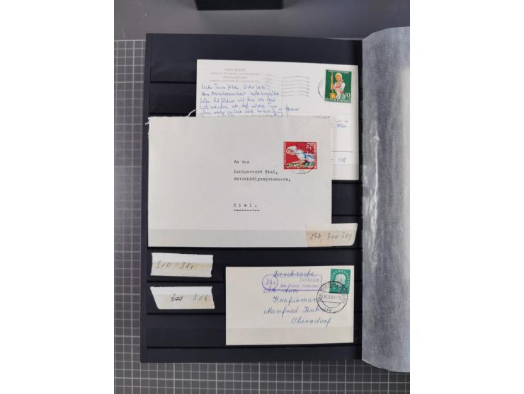 1949/2016, sehr umfangreiche Sammlung mit Einzel- und Mehrfachfrankaturen, Satzbriefen, Auslandspost, R-Briefen, Luftpost und