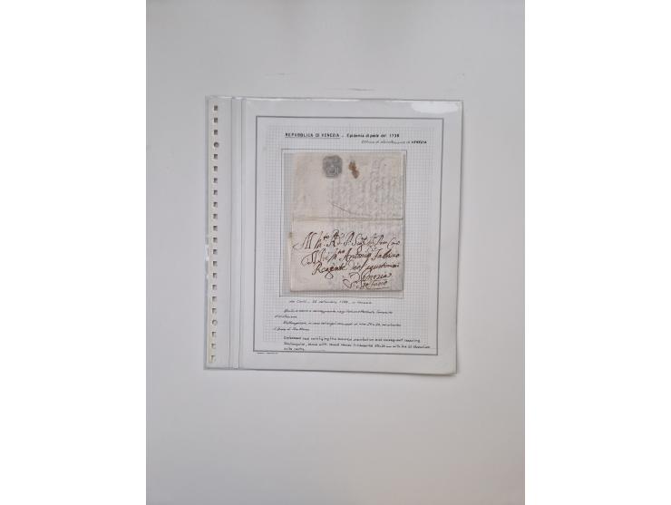 ALLE WELT: 1630/17, Ausstellungssammlung "Desinfizierte Post während der Pest-, Gelbfieber- und Choleraepidemien" mit 81 Brie