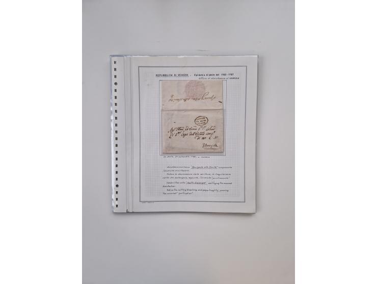 ALLE WELT: 1630/17, Ausstellungssammlung "Desinfizierte Post während der Pest-, Gelbfieber- und Choleraepidemien" mit 81 Brie