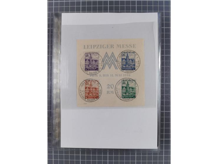1945/50, interessanter Bestand mit fast nur besseren Sätzen, Block-Ausgaben und Briefen. Dabei u.a. SBZ Bl.1xa postfrisch (FA