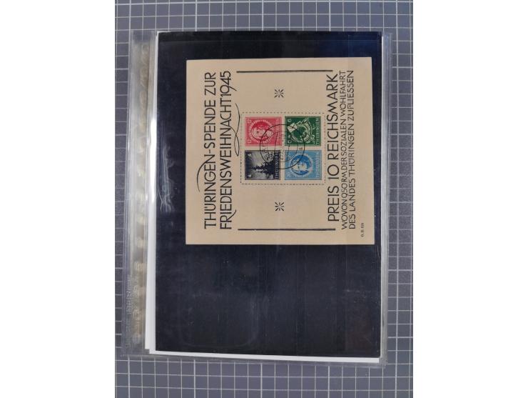 1945/50, interessanter Bestand mit fast nur besseren Sätzen, Block-Ausgaben und Briefen. Dabei u.a. SBZ Bl.1xa postfrisch (FA