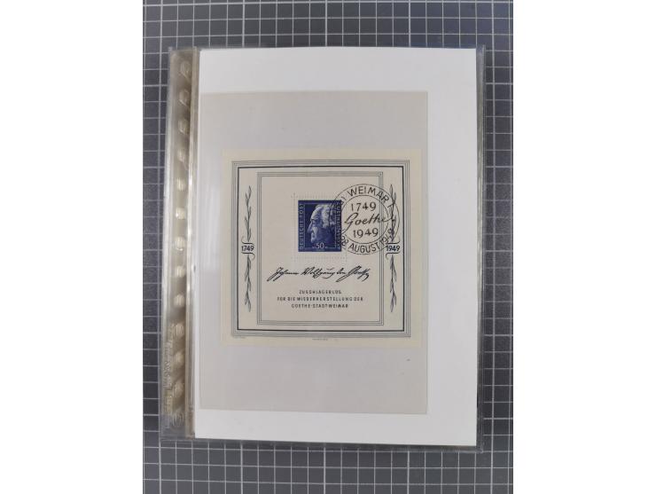 1945/50, interessanter Bestand mit fast nur besseren Sätzen, Block-Ausgaben und Briefen. Dabei u.a. SBZ Bl.1xa postfrisch (FA
