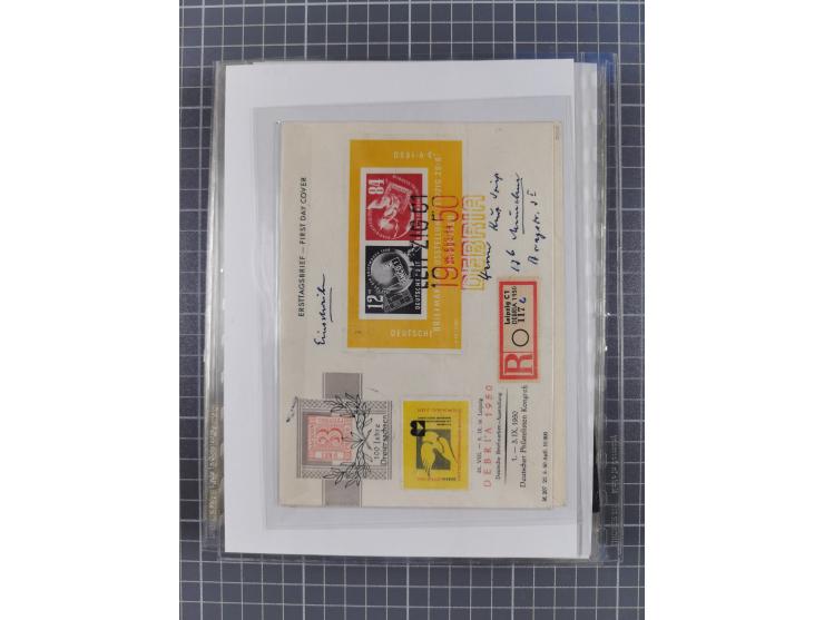1945/50, interessanter Bestand mit fast nur besseren Sätzen, Block-Ausgaben und Briefen. Dabei u.a. SBZ Bl.1xa postfrisch (FA