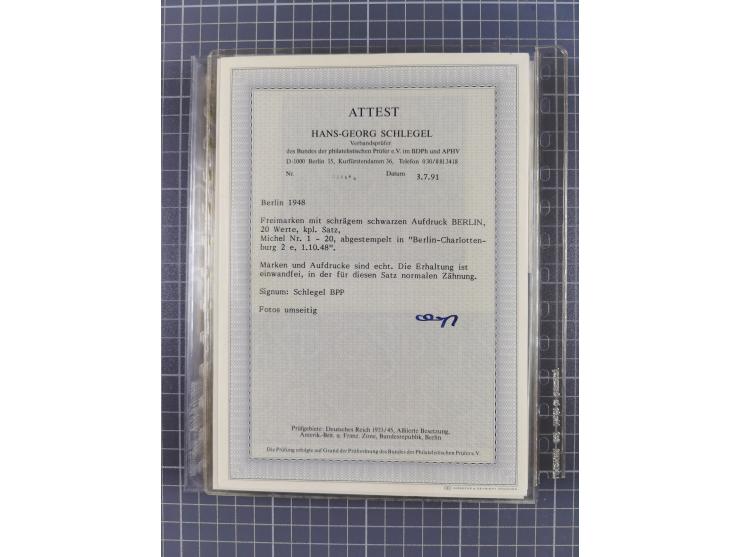 1945/50, interessanter Bestand mit fast nur besseren Sätzen, Block-Ausgaben und Briefen. Dabei u.a. SBZ Bl.1xa postfrisch (FA