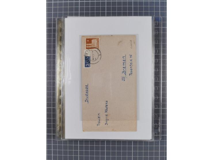 1945/50, interessanter Bestand mit fast nur besseren Sätzen, Block-Ausgaben und Briefen. Dabei u.a. SBZ Bl.1xa postfrisch (FA