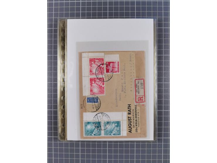 1945/50, interessanter Bestand mit fast nur besseren Sätzen, Block-Ausgaben und Briefen. Dabei u.a. SBZ Bl.1xa postfrisch (FA