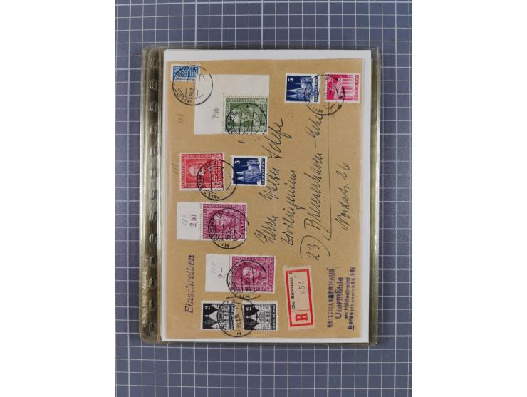1945/50, interessanter Bestand mit fast nur besseren Sätzen, Block-Ausgaben und Briefen. Dabei u.a. SBZ Bl.1xa postfrisch (FA