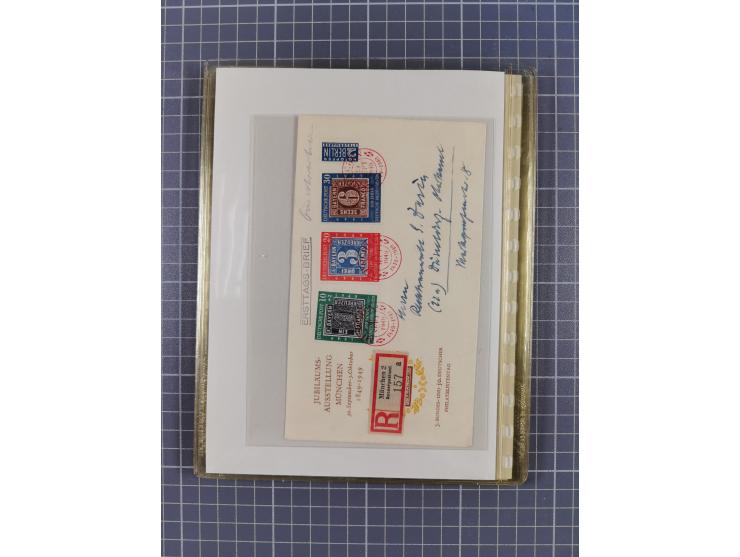 1945/50, interessanter Bestand mit fast nur besseren Sätzen, Block-Ausgaben und Briefen. Dabei u.a. SBZ Bl.1xa postfrisch (FA