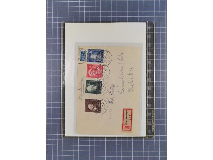 1945/50, interessanter Bestand mit fast nur besseren Sätzen, Block-Ausgaben und Briefen. Dabei u.a. SBZ Bl.1xa postfrisch (FA