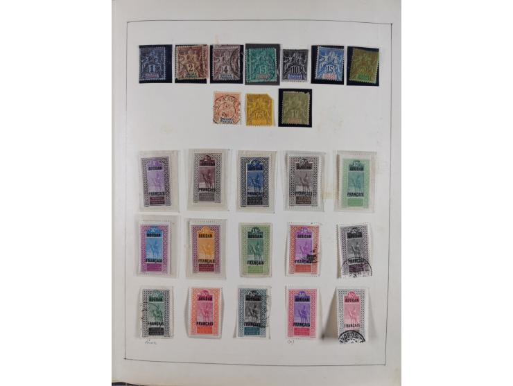 1895/1975 (ca) &nbsp;unsued and used collection French Colonies and successor states, with stamps from a.o. Algeria, Dahomey,