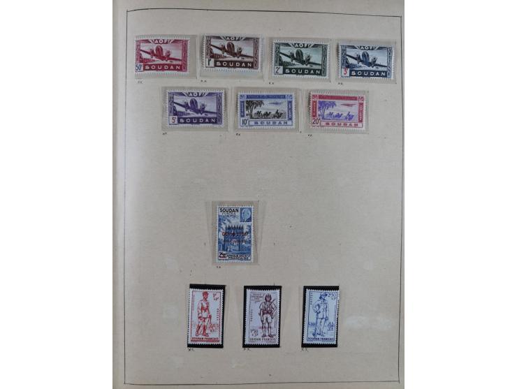 1895/1975 (ca) &nbsp;unsued and used collection French Colonies and successor states, with stamps from a.o. Algeria, Dahomey,