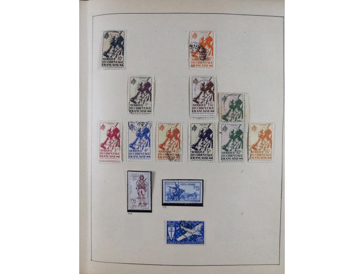 1895/1975 (ca) &nbsp;unsued and used collection French Colonies and successor states, with stamps from a.o. Algeria, Dahomey,