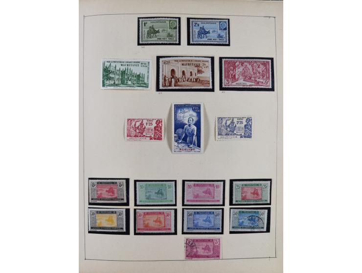 1895/1975 (ca) &nbsp;unsued and used collection French Colonies and successor states, with stamps from a.o. Algeria, Dahomey,