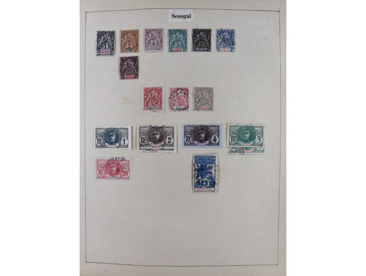 1895/1975 (ca) &nbsp;unsued and used collection French Colonies and successor states, with stamps from a.o. Algeria, Dahomey,