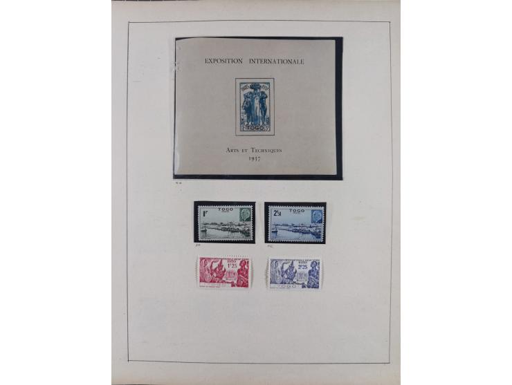 1895/1975 (ca) &nbsp;unsued and used collection French Colonies and successor states, with stamps from a.o. Algeria, Dahomey,