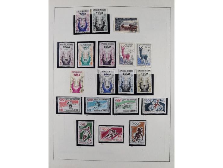 1895/1975 (ca) &nbsp;unsued and used collection French Colonies and successor states, with stamps from a.o. Algeria, Dahomey,