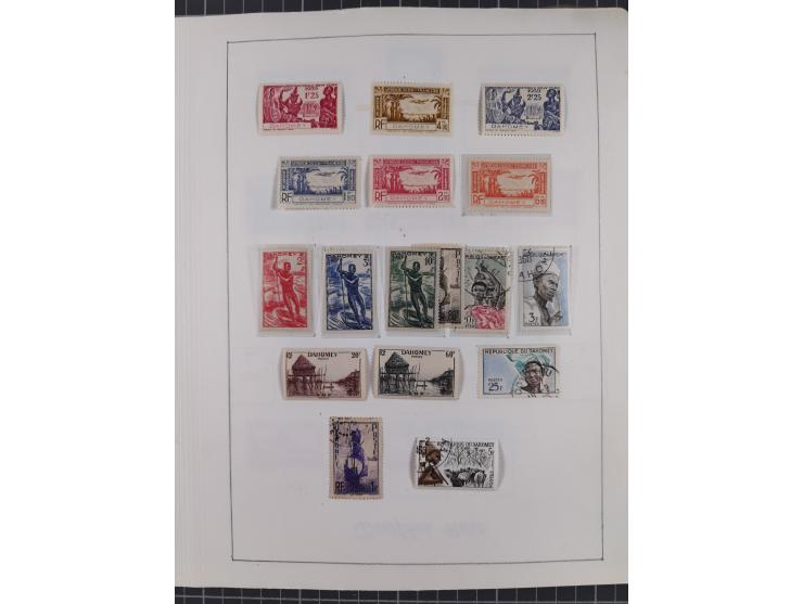 1895/1975 (ca) &nbsp;unsued and used collection French Colonies and successor states, with stamps from a.o. Algeria, Dahomey,
