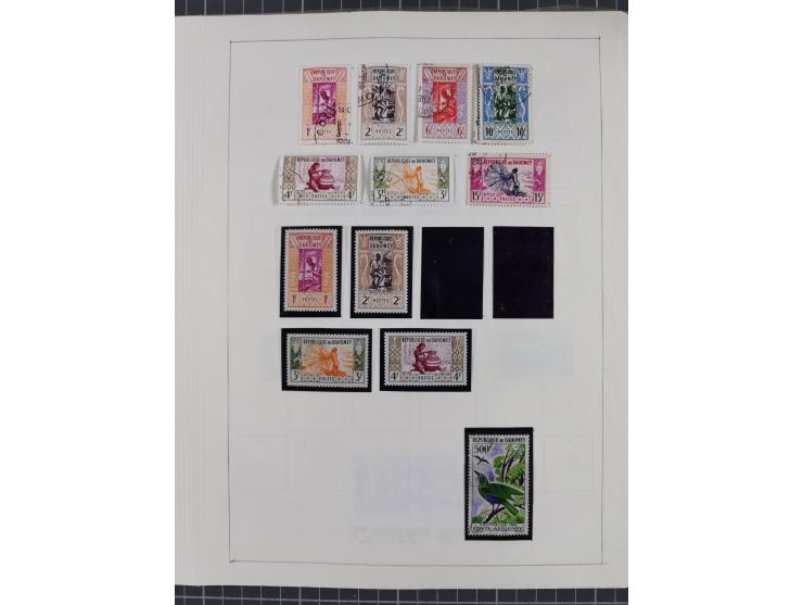 1895/1975 (ca) &nbsp;unsued and used collection French Colonies and successor states, with stamps from a.o. Algeria, Dahomey,