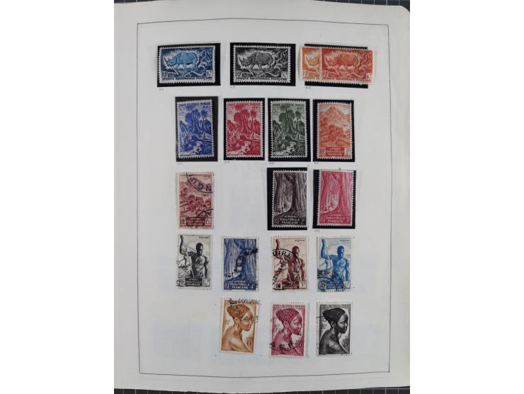 1895/1975 (ca) &nbsp;unsued and used collection French Colonies and successor states, with stamps from a.o. Algeria, Dahomey,