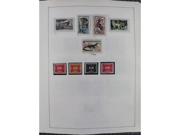 1895/1975 (ca) &nbsp;unsued and used collection French Colonies and successor states, with stamps from a.o. Algeria, Dahomey,