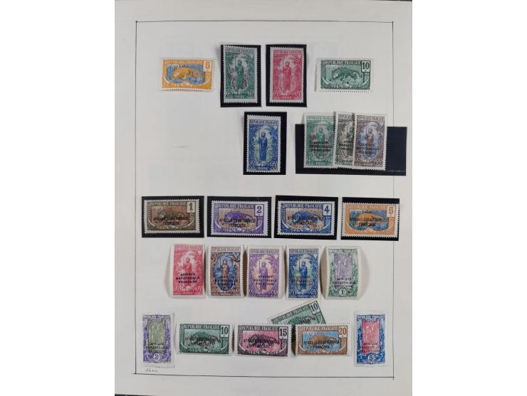 1895/1975 (ca) &nbsp;unsued and used collection French Colonies and successor states, with stamps from a.o. Algeria, Dahomey,