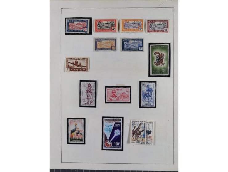 1895/1975 (ca) &nbsp;unsued and used collection French Colonies and successor states, with stamps from a.o. Algeria, Dahomey,