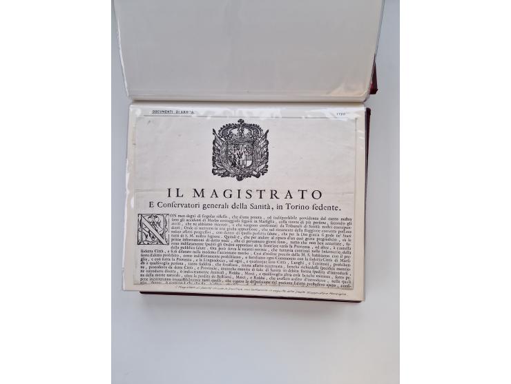 PIEMONT: 1585/1886, über 150 Briefe und Dokumente (wenige Dokumente als Kopie), ab einem sehr frühen Dokument aus 1585, einig
