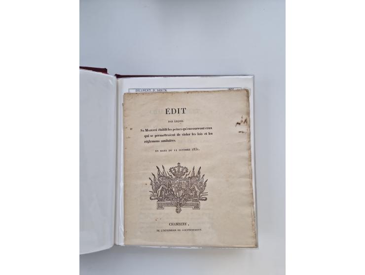 PIEMONT: 1585/1886, über 150 Briefe und Dokumente (wenige Dokumente als Kopie), ab einem sehr frühen Dokument aus 1585, einig