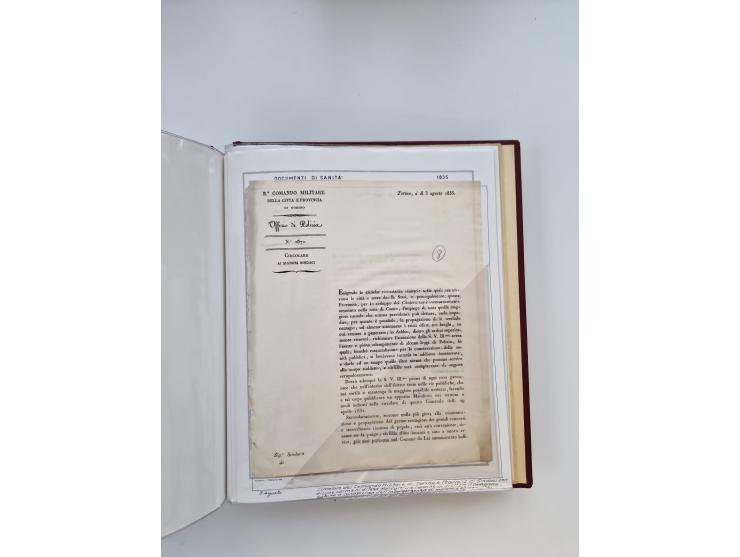 PIEMONT: 1585/1886, über 150 Briefe und Dokumente (wenige Dokumente als Kopie), ab einem sehr frühen Dokument aus 1585, einig